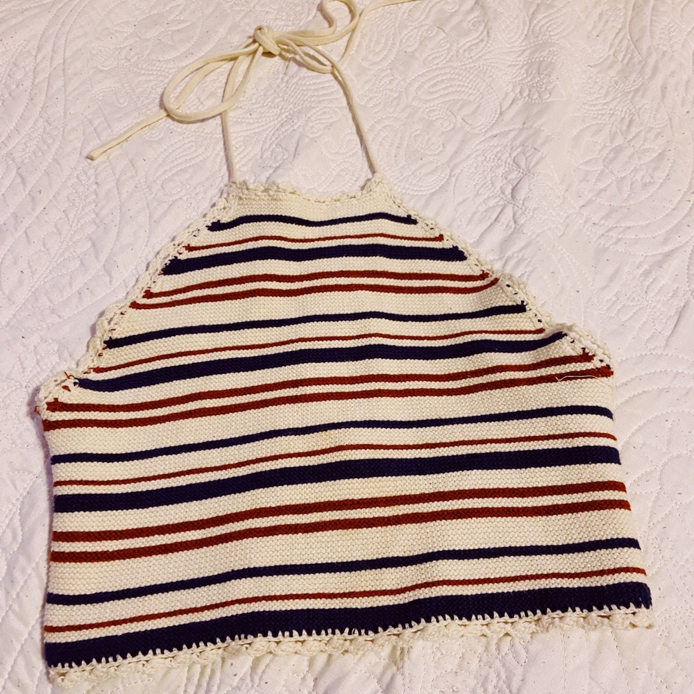 Striped Halter Crop top